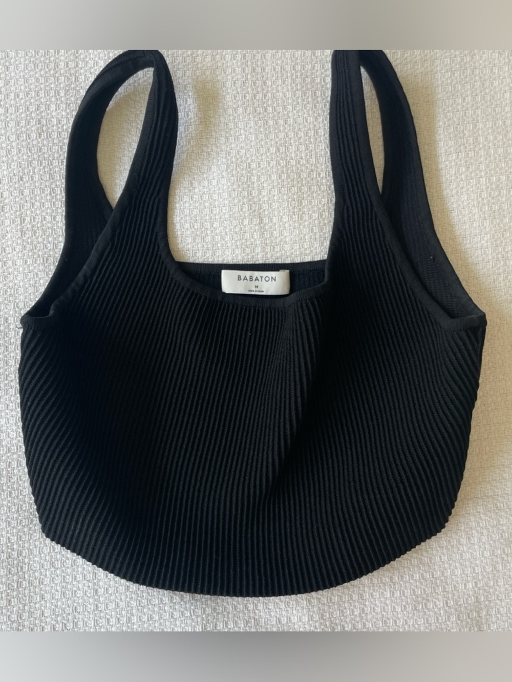 Aritzia Babaton Black Crop Top
